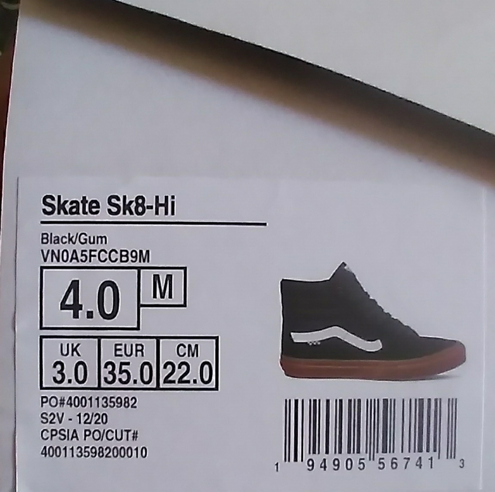 Skate Vans Tennis Shoes